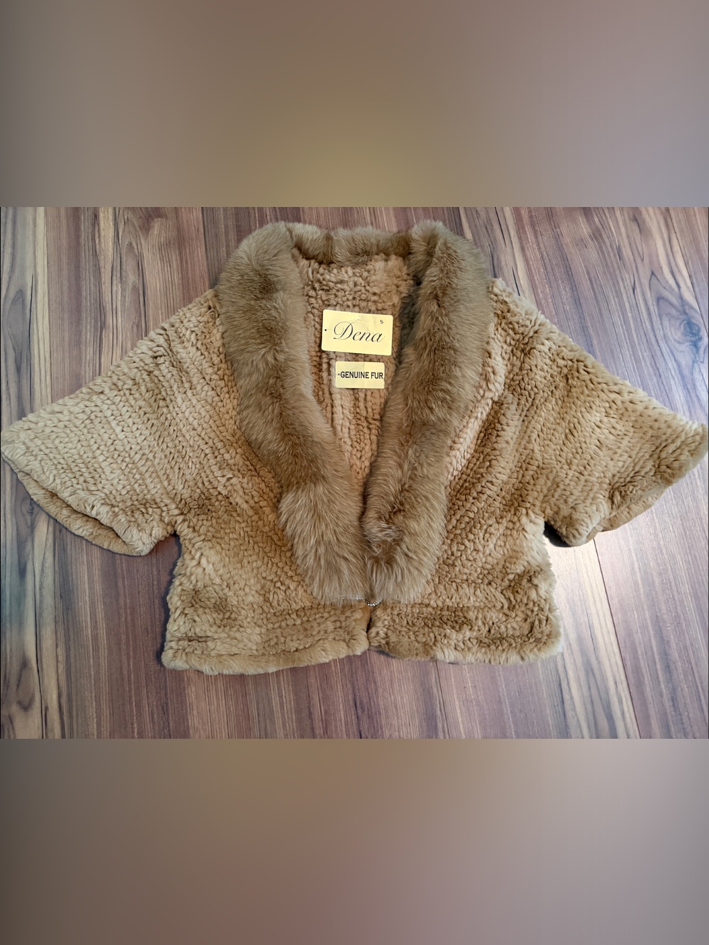Dena Genuine Fur Camel Fur Shrug/jacket